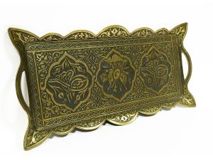Поднос металлический восточный
