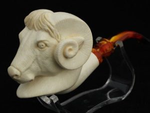 Элитная пенковая курительная трубка БАРАН (RAM)